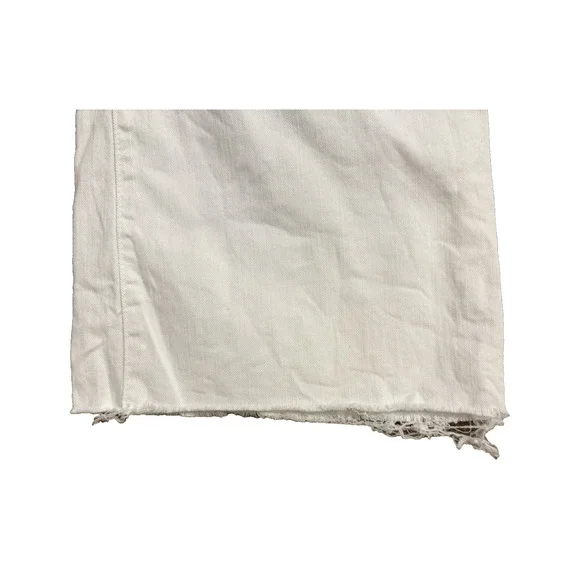 Democracy Jeans Womens Size 8 White Raw Hem Flared Ab Solution Technology - Picture 5 of 10